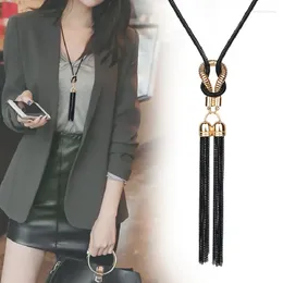 Cadenas 2024 Llegada Collar colgante Femenino Tassel Long Winter Sweater Chain Collar Ventas al por mayor