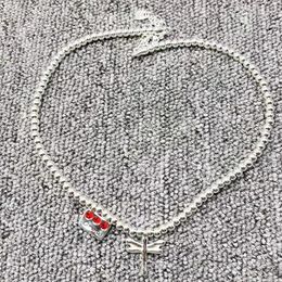 Cadenas 2024 Moda Unode50 Galvanizado 925 Gema roja y collar de libélula Regalo romántico de verano para mujer