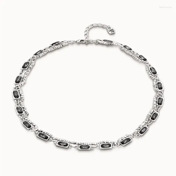 Chaines 2024 Unode 50 bijoux d'Espagne Européen et américain Sexy Grey Crystal Collar Collar Fashion Women's Gift