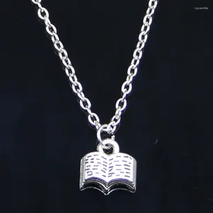 Chaînes 20pcs Collier de mode 11mm ouvert Sainte Bible Livre Pendentifs Court Long Femmes Hommes Colar Cadeau Bijoux Tour de cou