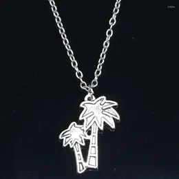 Chaînes 20pcs Collier de mode 26x19mm Coco Tree Pendentifs Court Long Femmes Hommes Colar Cadeau Bijoux Tour de cou