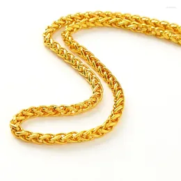 Chaînes 24K plaqué or jaune collier de corde de tête de dragon pour hommes colliers de cou vietnamiens colliers de fiançailles de mariage bijoux fins