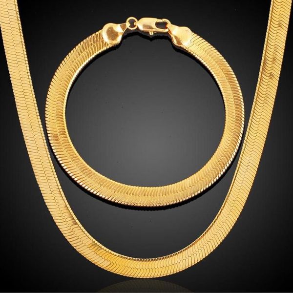 Cadenas 3 4 7 mm de ancho Collar de huesos de serpiente vintage para mujeres Cajeros de la cadena de espiga plana Regalos de joyas de miami 200246y