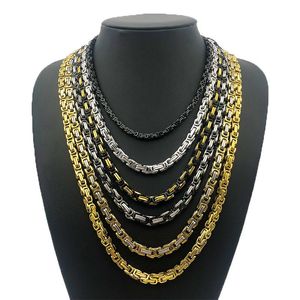 Chaînes 316L 4/5 / 8MM collier en acier inoxydable vente européenne et américaine King Chain Men's JewelryChains