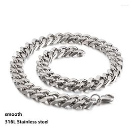 Kettingen 316l roestvrij staal Cuban Link Chain ketting mannen vrouwen sterke sieraden geschenk breedte 8mm