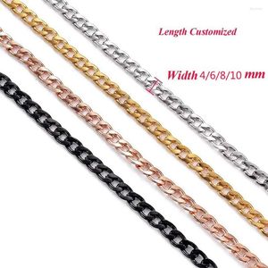 Chaînes En Acier Inoxydable 316L Mâle Femmes Argent Plaqué 8 / 10mm Largeur Gourmette Collier Punk Hommes Cadeau Hip Hop Lien En Gros Gratuit