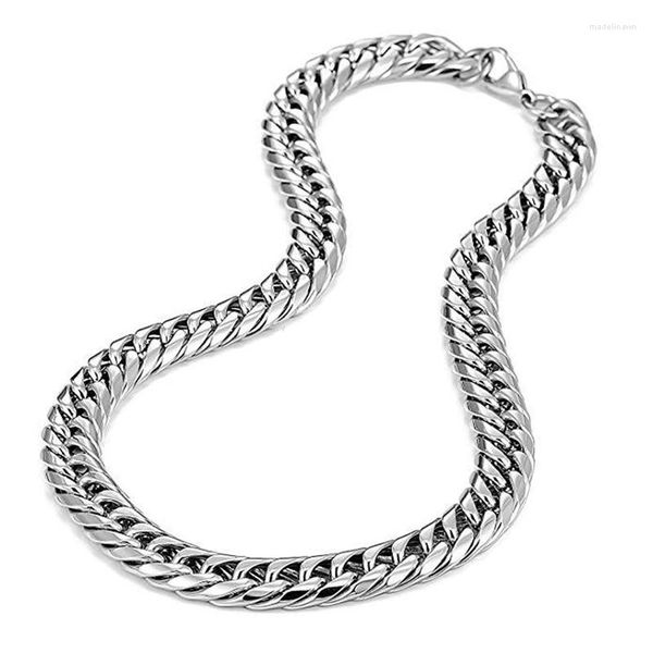 Cadenas de acero inoxidable 316L para hombre, collar de cadena para Gargantilla de 10mm de ancho, joyería para hombre, accesorios góticos de Hip Hop, venta al por mayor