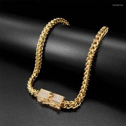 Catene 4-6mm Collana a catena cubana in acciaio al titanio per donna Uomo Hiphop Miami Link placcato oro 14K regalo gioielli Ins