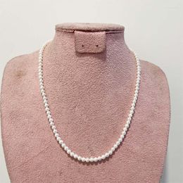 Chaînes 4mm Shell Collier de perles Délicat 2023 Collier de perles Chaîne Goth Chocker Bijoux sur le cou Pendentif Collier pour femme Cadeau