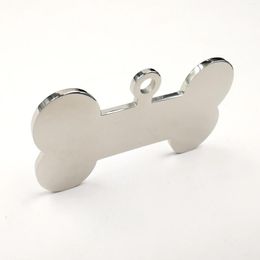 Kettingen 5/10/50 stks Dog Bot Charms 25 43mm Stempel Blanco Tag roestvrijstalen hangers metaal voor doe -het -zelf kettingen sieraden maken