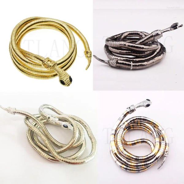 Cadenas 5 colores 6 mm 90 cm Collar de cabeza de serpiente flexible DIY Pulsera de brazalete retorcido flexible