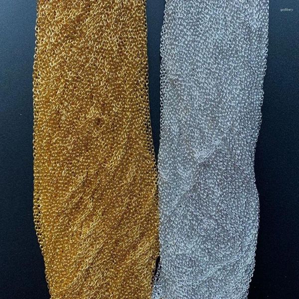 Cadenas 5 metros Color plata Color oro O-cadena Cruz de hierro Collar Hombres Mujeres DIY Joyería del cuerpo Accesorios Enlaces