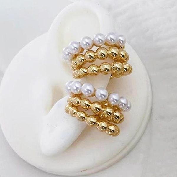 Cadenas 5 pares Ear Cuff Clips de capa en forma de C Sin pendientes perforados para mujeres Modelo de joyería Regalo de joyería