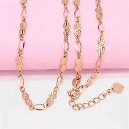 Cadenas 585 Collar geométrico de lentejuelas de oro púrpura para mujeres plateado 14k rosa simple moda fiesta joyería regalos para novia