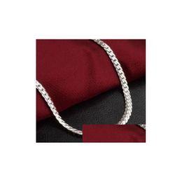 Kettingen 5 mm 925 Sier Snake Bone Chain Necklace Fashion Men Women Sieraden Diy Accessoires 20 22 24 26 28 30inch GB1288 Drop Delivery NEC DHJ6K