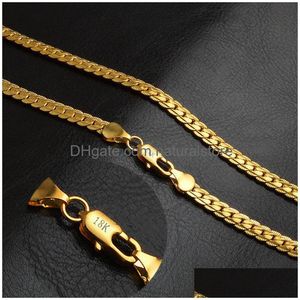 Kettingen 5 mm gouden ketting ketting mode luxe 18k verguld voor mannen dames sieraden kettingen geschenken heren dames groothandel accessoires dr dhhy5