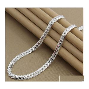 Kettingen 5mm Zijketen Sier ketting mode luxe jewel 18K geelgouden Cubaan voor vrouwen en mannen 20 inch 709 Q2 drop levering juweel dhgk2