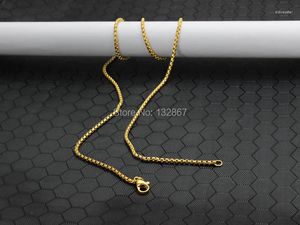 Kettingen 5 stks charme in bulk roestvrijstalen vierkante rolo link ketting ketting 2 mm 20 '' goud