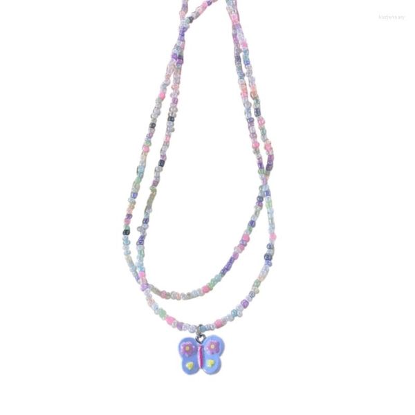 Chaînes 652F Y2K pendentif collier pour femmes Egirl mode coréenne pull tour de cou chaîne tendance bijoux clavicule