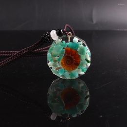 Chaînes 6 PCS En Gros Orgonite Énergie Pendentifs Collier Chakra Reiki Guérison Turquoises Conque Bijoux Amulette Pour Femmes Pendulo