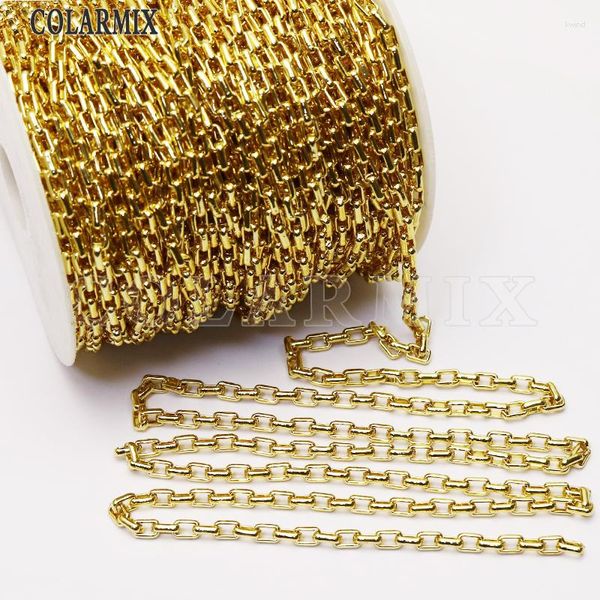 Chaînes 8 mètres chaîne en or collier bijoux de mode cadeau punk pour dame pendentif accessoires 9777