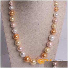 Chaînes 8mm-16mm mticolor coquille naturelle perles collier bijoux à bricoler soi-même pour les femmes cadeau yoga méditation livraison directe dhlkp