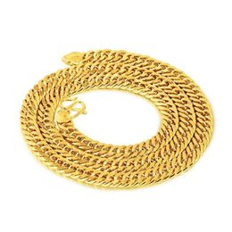 Kettingen 8mm 22 K Gold Filled Ketting Sieraden Voor Mannen Vrouwen Bijoux Femme Collare Mujer Naszyjnik Effen Bizuteria208a