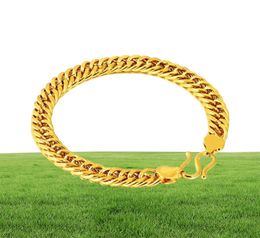 Cadenas 8mm 22k collar lleno de oro joyería para hombres mujeres bijoux femme collare mujer naszyjnik sólido bizuteria7950652