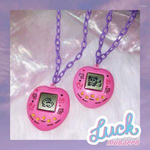 Kettingen 90s Elektronische huisdierspel Console Hangketting voor vrouwen mannen Y2K Vintage grappige speelgoedkoker Harajuku trendy juweliers Godl22