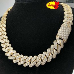 Kettingen 925 Zilveren Ketting Diamant Zware Miami Cubaanse Ketting Armband 20mm Vvs Sieraden Rap Hip Hop Straat Mannen dames