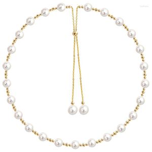 Chaînes 925 collier en argent coquille colliers de perles lumière luxe niche chandail chaîne mode ornements une variété de méthodes d'usure