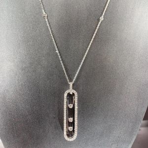 Chaînes Collier Femme Argent 925 Diamant Coulissant Collier 80CM. Cadeau de déesse de la mode européenne et américaine