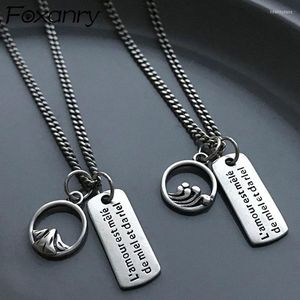 Chaînes 925 Timbre Couples Collier Mode Romantique Douce Montagne Et Mer Pendentif Bijoux De Fête Cadeaux Pour FemmesChaînes Heal22