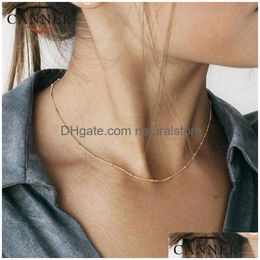 Kettingen 925 Sterling Sier Choker ketting Dames Beadketen Gouden Rose kleur Groothandel drop levering sieraden kettingen Hangers OTHE4