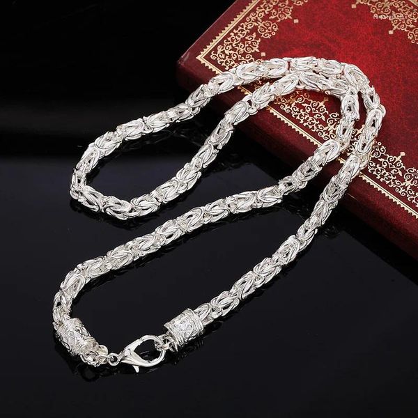 Cadenas 925 plata esterlina 20 pulgadas 5 mm collar de cadena de grifo para mujeres hombre moda boda compromiso fiesta encanto joyería