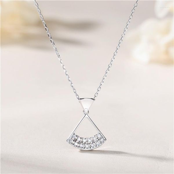 Chaines 925 Sterling Silver Sacalped Jirt Pendant Collier Jewelry Women Colliers