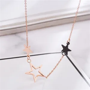 Chaînes 925 Sterling Silver Trendy Star Déclaration Collier pour femmes filles bijoux en gros