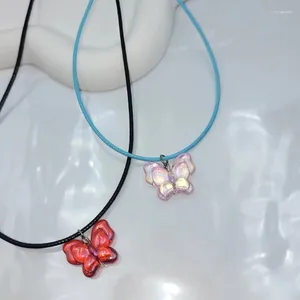 Chaines Collier pendentif papillon