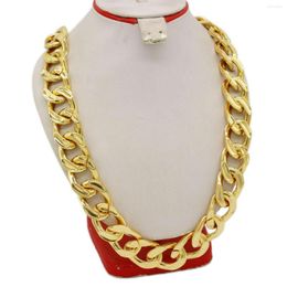 Chaines Adixyn Hip Hop Gold Color Exagération Collier de chaîne gros