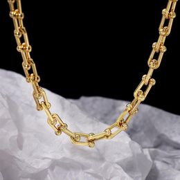 Chaînes Aitiei Design Chaîne U Type Collier ras du cou pour femmes avec queue de 3 pouces de haute qualité cuivre Hip Hop mode bijoux 269s