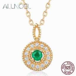 Chaînes ALLNOEL 925 Sterling Silver Women Collier 100% Naturel Rose Tourmaline Émeraudes 2.5mm Véritable Or Fiançailles Haute Joaillerie1