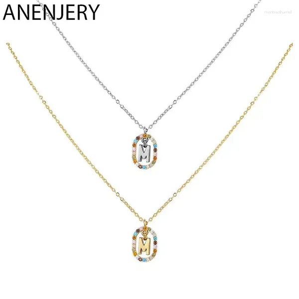 Chaines Aenjery Collier de pendentif de zircon cubique coloré 26