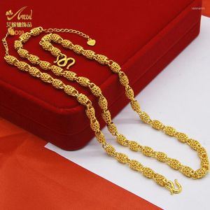 Cadenas ANIID Hip Hop Collar de color dorado Cadena cubana de Miami Conjunto de joyería etíope de moda Pulsera de Dubai para hombres y mujeres