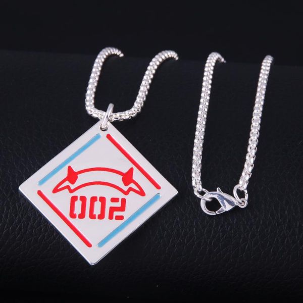 Chaînes Anime chérie dans le collier pendentif FRANXX deux Code 002 corne de diable rouge Cosplay pour femmes hommes bijoux cadeau