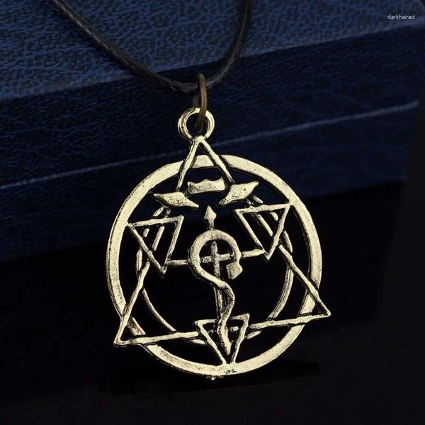 Chaines Anime Fullmetal Alchemist Metal Pendant Collier Edward Logo Cosplay Access