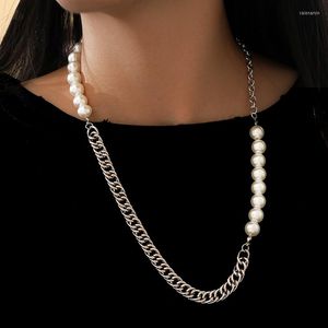 Ketens aprilwell punk cuban link ketting parelkettingen voor vrouwen esthetische kraagkleding 2023 y2k sieraden cadeau e vriendin e