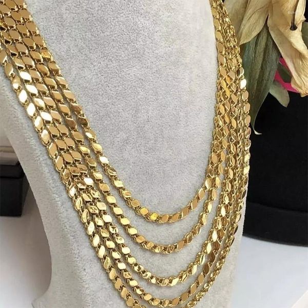 Cadenas Arabian Dubai chapado en oro collar de cadena trenzado a mano Kpop para mujer hombre collares accesorios de joyería de moda