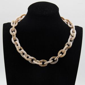 Kettingen komen aan mode acryl sieraden vrouwen retro ketting grote hars acetaat chunky voor femme jaar cadeau