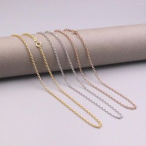 Kettingen Au750 Real 18K gele witte roségouden vrouw man Lucky Cable Chain ketting 2,5 mmw 17,7 inches 3.1-3.5G