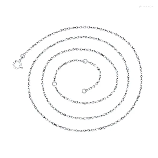 Chaînes authentique 925 en argent Sterling 40-45 CM réglable O-chaîne collier pour femmes hommes tour de cou bricolage bijoux fins en gros